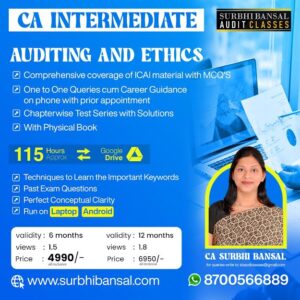 Video Lecture AUDITING AND ETHICS For CA Inter by Surbhi Bansal Applicable for 2024 Exam Available in Google Drive