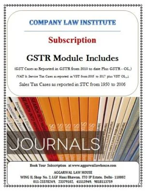 CLI GSTR Module Includes (GST Cases as Reported in GSTR from 2010 to date Plus GSTR - OL,VAT & Service Tax Cases as reported in VST from 2005 to 2017 plus VST OL, Sales Tax Cases as reported in STC from 1950 to 2006 for 2023