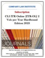 CLI ITR Online[ ITR-OL] 2 Vols Per Year Hardbound Edition 2023
