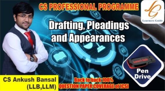 AB Video Lecture Drafting Appearances And Pleadings For CS Professional New Syllabus by Ankush Bansal Applicable for December 2021 and June 2022  Exam Available in Google Drive / Pen Drive / Android