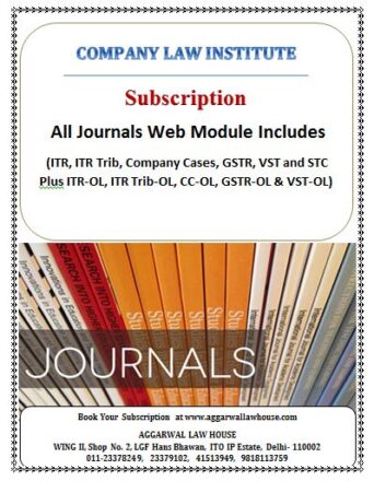 CLI Web Subscription TaxLawsOnline.com All Journals Web Module Includes (ITR, ITR Trib, Company Cases, GSTR, VST and STC Plus ITR-OL, ITR Trib-OL, CC-OL, GSTR-OL & VST-OL) Edition 2024