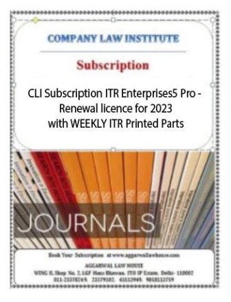 CLI Subscription ITR Enterprises5 Pro - Renewal licence for 2023 with WEEKLY ITR Printed Parts