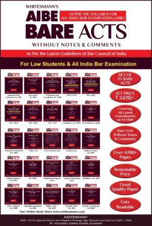 Whitemann Combo Essential List of Bare Acts Without Short Notes & Comments Special Editions for Students of All India Bar Examination (AIBE) English Edition 2026