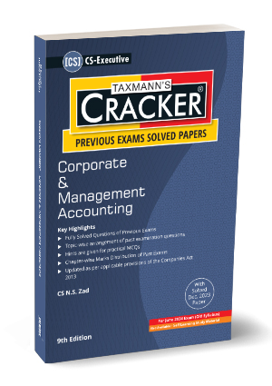 Taxmann Cracker Corporate & Management Accounting for CS Executive (Old Syllabus) by NS ZAD Applicable for June 2024 Exams