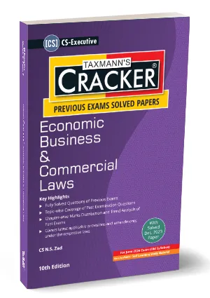 Taxmann Cracker Economic Business & Commercial Laws for CS Executive New Syllabus by NS ZAD Applicable for June 2024 Exams