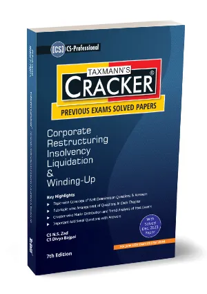 Taxmann's Cracker Corporate Restructuring Insolvency Liquidation & Winding-Up For CS Professional by Prasad Vijay Bhat New Syllabus Appliable for June 2024 Exam