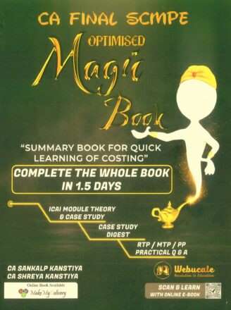 MMD CA Final SCMPE Optimised Magic Book New Syllabus By CA Sankalp Kanstiya Applicable for May 2023 Exams