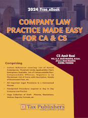 Tax Publishers Company Law and Practice Made Easy For CA & CS by Amit Baxi Edition 2024