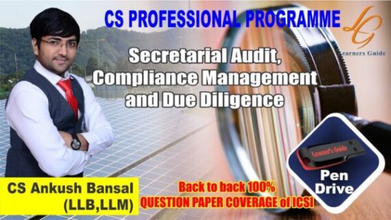 AB Video Lecture Secretarial Audit Compliance Management And Due Diligence For CS Professional New Syllabus by Ankush Bansal Applicable for December 2021 & June 2022 Exam Available in Google Drive / Pen Drive /Android 