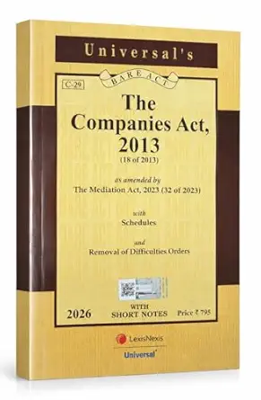 Universal Bare Act The Companies Act 2013 (18 of 2013) Edition 2026