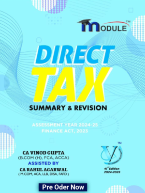 VG learning Direct Tax Summary and Revision For CA Final Module New Syllabus By Vinod Gupta Applicable May 2024 Exam