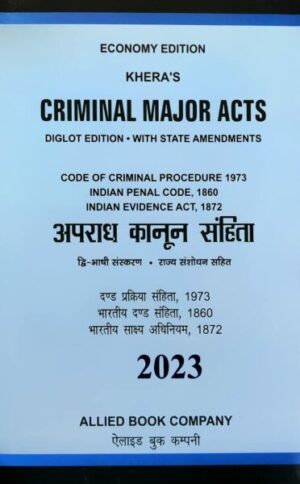 Alied Book Company Criminal Major Acts Diglot Edition With State Amendments by RC KHERA Edition 2023