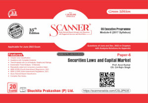 Shuchita Solved Scanner Securities Laws and Capital Market by ARUN KUMAR & RAJIV SINGH for CS Exec. Module II 2017 Syllabus Paper 6 Applicable for June 2024 Exams