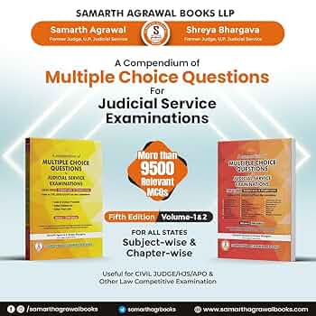 Pariksha Manthan A Compendium of Multiple Choice Questions for Judicial Service Examination Set of 2 Vols by Samarth Agrawal Edition 2024-25