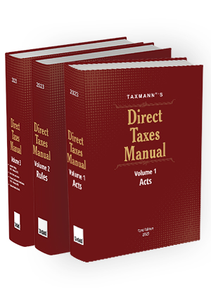 Taxmann Direct Taxes Manual (Set of 3 Vols) Edition 2023