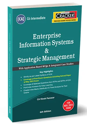 Taxmann Cracker Enterprise Information System & Strategic Management with MCQs for CA Inter by Vivek Panwar Applicable For Nov 2023 Exam.