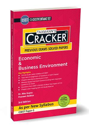 Taxmann Cracker Economic & Business Environment for CS Executive New Syllabus (CSEET) by Ritu Gupta Applicable for May 2024 Exams