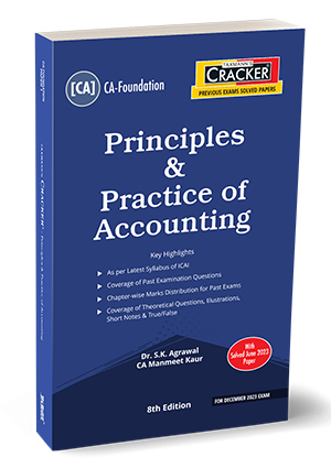 Taxmann Cracker Principles & Practice of Accounting for CA Foundation by SK AGRAWAL & MANMEET KAUR Edition Dec 2023 Exam