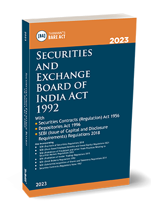 Taxmann Bare Act Securities and Exchange Board of India SEBI Act 1992 Edition 2023
