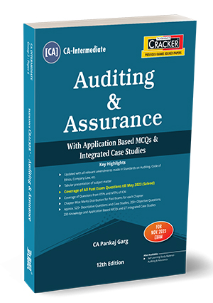 Taxmann Cracker Auditing & Assurance With Applications Based MCQ's & Integrated Case Studies for CA Intermediate (New Syllabus) by Pankaj Garg for Nov 2023 Exams