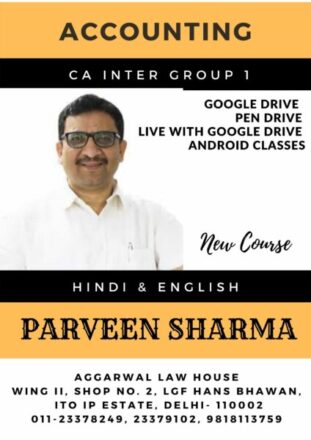 Video Lecture Accounting For CA Inter Group 1 New Syllabus by Parveen Sharma Applicable for Nov 2023 onwards Exam