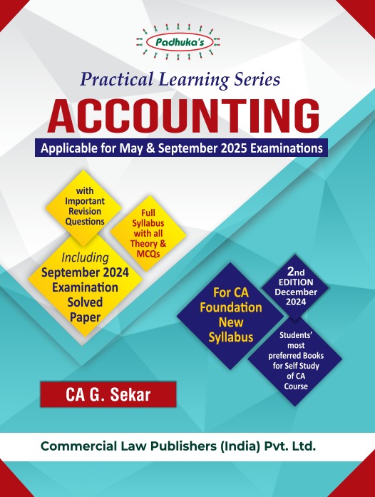 Commercial?s Practical Learning Series Accounting for CA Foundation New Syllabus 2023 by G. Sekar for May & September 2025 Exam