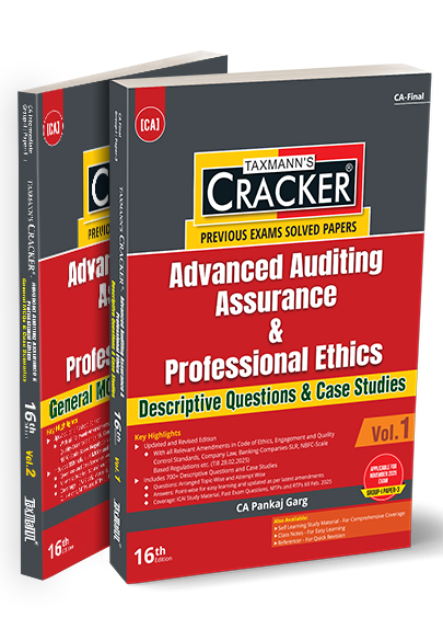 Taxmann Cracker Advanced Auditing Assurance & Professional Ethics Previous Exam Solved Papers CA PANKAJ GARG Applicable for Nov. 2025 Exams Group-1 Paper-3 15th Edition 2025