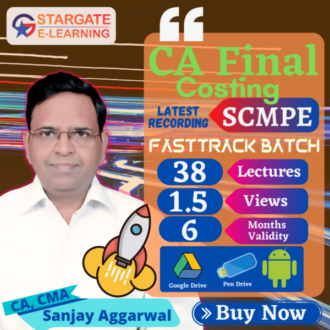 Video Lecture Costing (SCMPE) Fast Track For CA Final Group II New Syllabus by CA SANJAY AGGARWAL Applicable for May 2022 & Nov 2022 Onward Exam Available in Google Drive / Pen Drive
