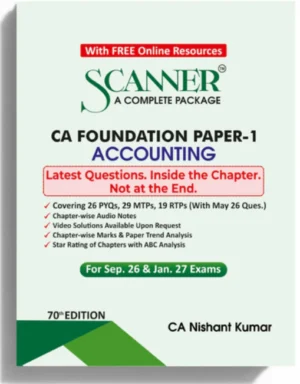 Shuchita Prakashan Solved Scanner Accounting for CA Foundation Paper-1 by CA Nishant Kumar Applicable for Sep 2026 and January 2027 Exam