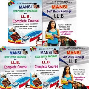 Sadhna Prakashan Mansi CCS University Meerut Self Study Package for LLB Complete Course Semester-3 ( K : 3001,3002,3003,3004,3005 ) (LLB Exam