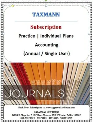 Taxmann Subscription Practice | Individual Plans Accounting (Annual / Single User) Edition 2026