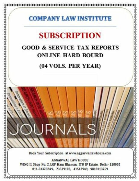 CLI GST Reports Online GSTR OL 4 Vols Per Year Covering Cases on Excise and Customs Laws Hardbound Edition 2023