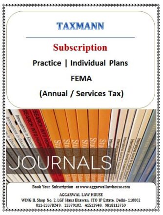 Taxmann Subscription Practice | Individual Plans FEMA (Annual / Services Tax) Edition 2024