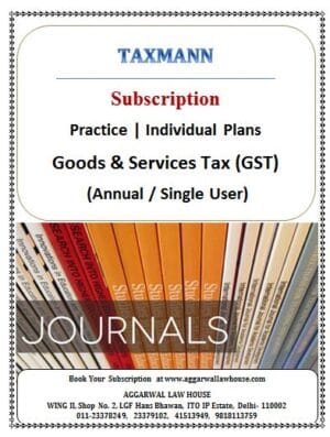 Taxmann Subscription Practice | Individual Plans Goods & Services Tax GST (Annual / Single User) Edition 2026