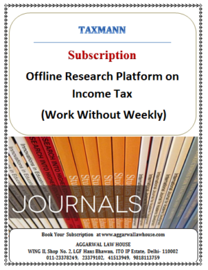 Taxmann's Online Subscription Offline Research Platform on Income Tax ( Work Without Weekly ) Edition 2024