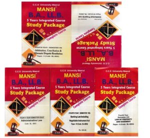 Sadhna Prakashan Mansi for CCS University Meerut BA. LLB 5 Years Integrated Course Study Course Semester-8 ( BL: 8001,8002,8003,8004,8005 ) ( 5 Book Set ) BA LLB Exam