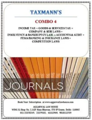 Taxmann Online Subscription Combo 4 ( Income Tax + Goods & Services Tax+ Company & SEBI Laws+ Insolvency & Bankruptcy Laws+ Accounts & Audit + FEMA Banking & Insurance + Competition Laws ) with daily e-mail alerts Edition 2026