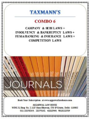 Taxmann Online Subscription Combo 6 ( Company & Sebi Laws+ Insolvency & Bankruptcy Laws+ FEMA Banking & Insurance+ Competition Laws) with daily e-mail alerts Edition 2024