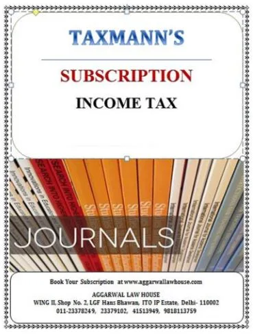 Taxmann Online Subscription on Income Tax (IT) with daily e-mail alerts Edition 2026