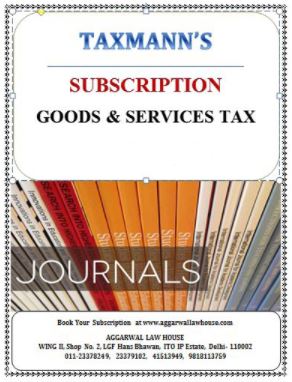 Taxmann Online Subscription on Goods & Services Tax (GST) with daily e-mail alerts Edition 2025
