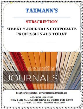 Taxmann Subscription Weekly Journals Corporate & Professionals Today ('CPT') Edition 2025