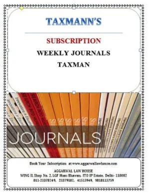 Taxmann Subscription TAXMAN- The Tax Law Weekly Journals Edition 2026