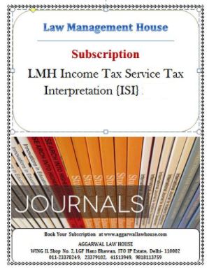 LMH Income Tax Service Tax Interpretation {ISI} 2022