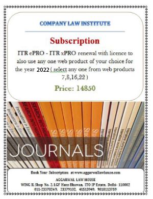 CLI Subscription ITR ePRO - ITR xPRO renewal with licence to also use any one web product of your choice for the year 2023 ( select any one from web products 7,8,16,22 )