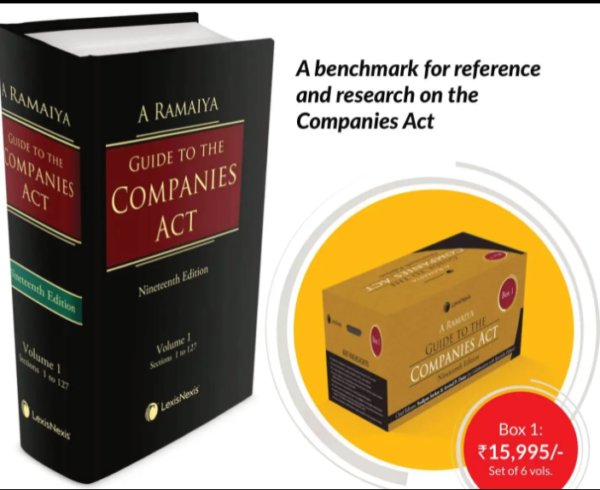 Lexis Nexis A Ramaiya Guide to the Companies Act (Set of 6 Volumes) by Arvind P Datar, Sudipto Sarkar Edition : 2021