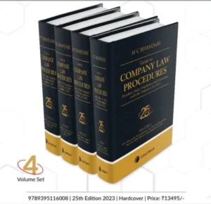 Lexis Nexis Guide to Company Law Procedures Set of 4 Vols by MC BHANDARI Edition 2023