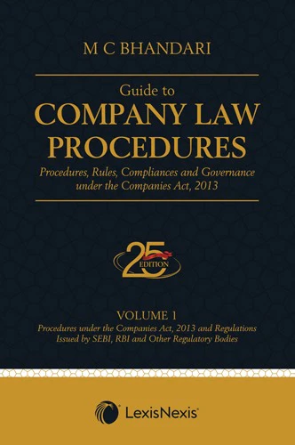 Lexis Nexis Guide to Company Law Procedures Set of 4 Vols by MC BHANDARI Edition 2023