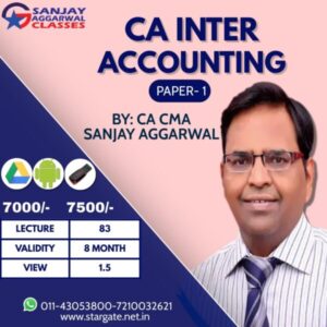Video Lecture Accounting For CA Intermediate Paper 1 by CA Sanjay Aggarwal Applicable for Nov 2022 Onwards Exam Available in Google Drive / Pen Drive