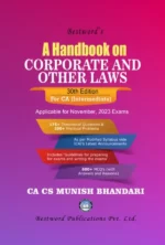 Bestword's A Handbook on Corporate and Other Laws for CA Intermediate New Syllabus by MUNISH BHANDARI Applicable for Nov 2023 Exam