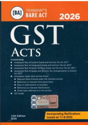 TAXMANN'S BARE ACT GST ACTS AS AMENDED BY FINANCE ACT(POCKET EDITION 2026)